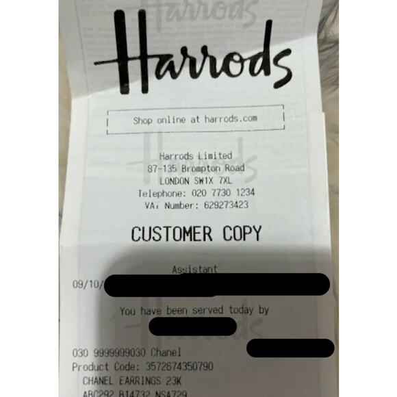 Gold CHANEL Pearl and Crystal Interlocking-C Stud Earrings 24C (CHXX029) - Picture 11 of 11